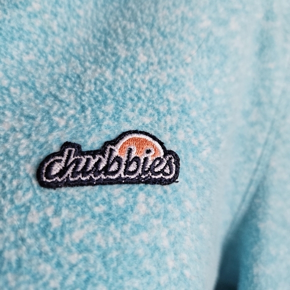 CHUBBIES Greetings From The Weekend 1/4 Zip Pullover Fleece Blue Small - Picture 3 of 8